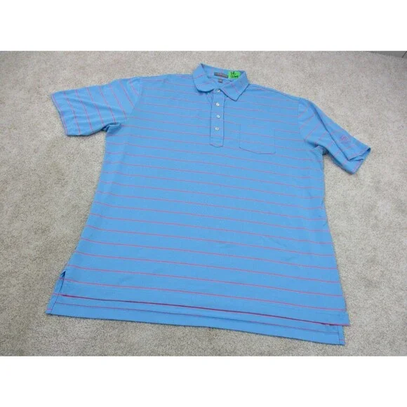 Peter Millar Polo Shirt Mens XL Blue Boulder Country Club Golf Summer Comfort - Picture 2 of 11